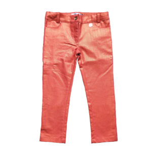 Pantalon metalizado coral